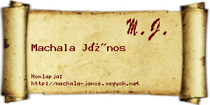 Machala János névjegykártya